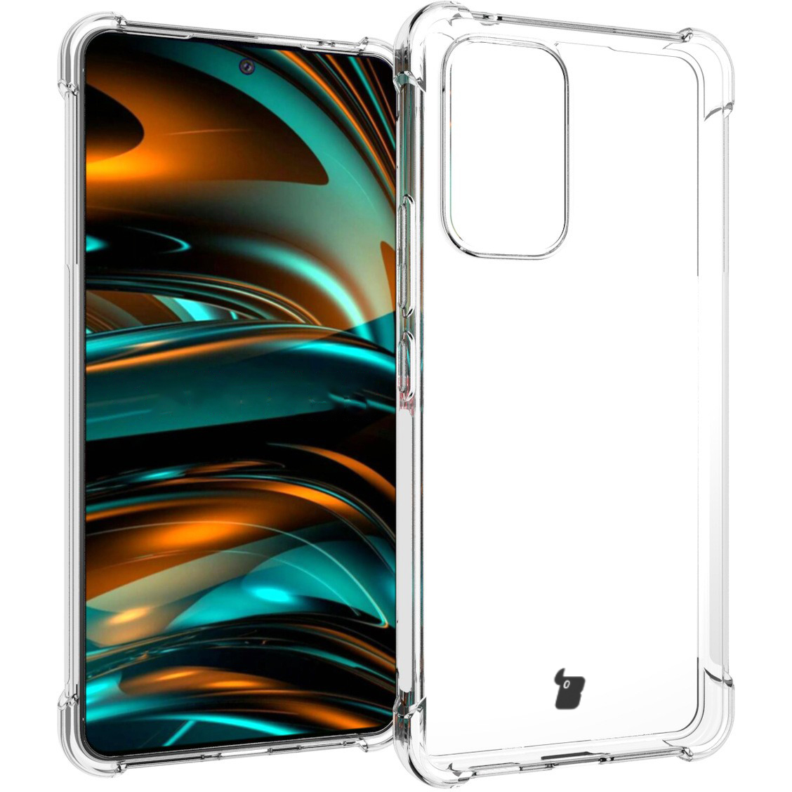Elastyczne etui + 2 szkła + szkło na obiektyw, Bizon Case Clear Pack, przezroczyste